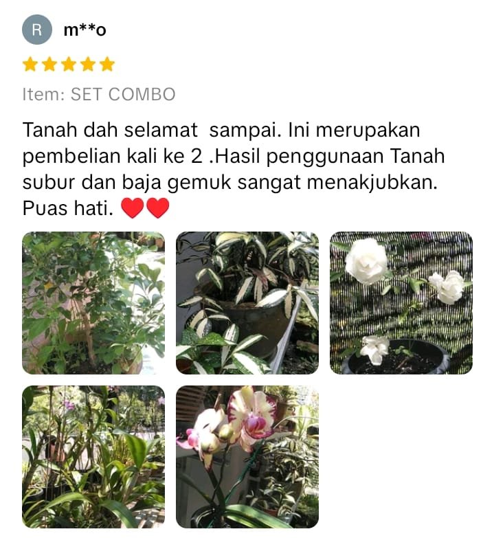 Tanah dah sampai, ni pembelian ke-2 saya